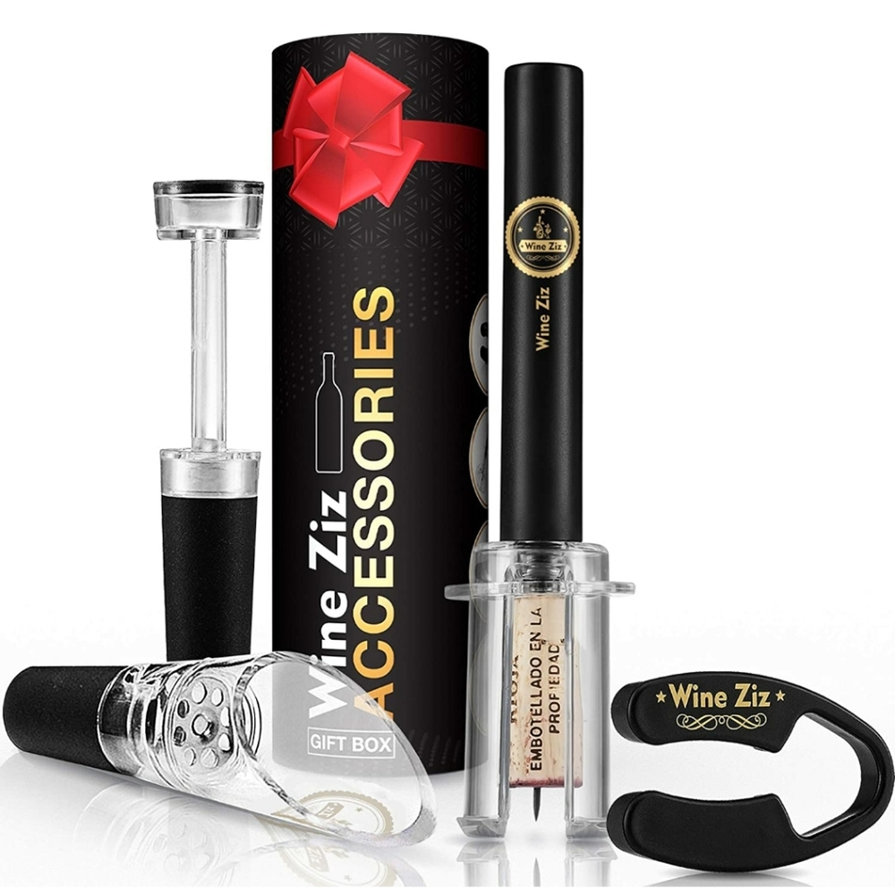 Wine Ziz Accessory Bundle Wine Aerator Wine Stopper Wine Opener Foil Cutter NEW